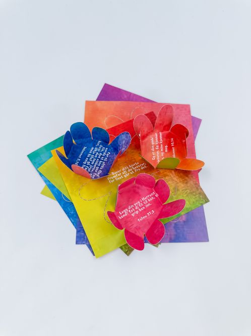 Hovedbilde Løftesblomster med bibelvers, 16 i pk